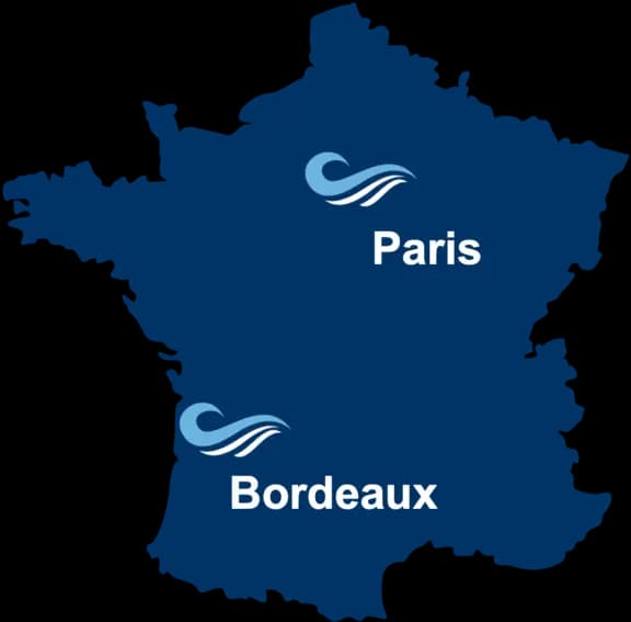 Carte montrant les villes d'acceuillant les sites NAMI